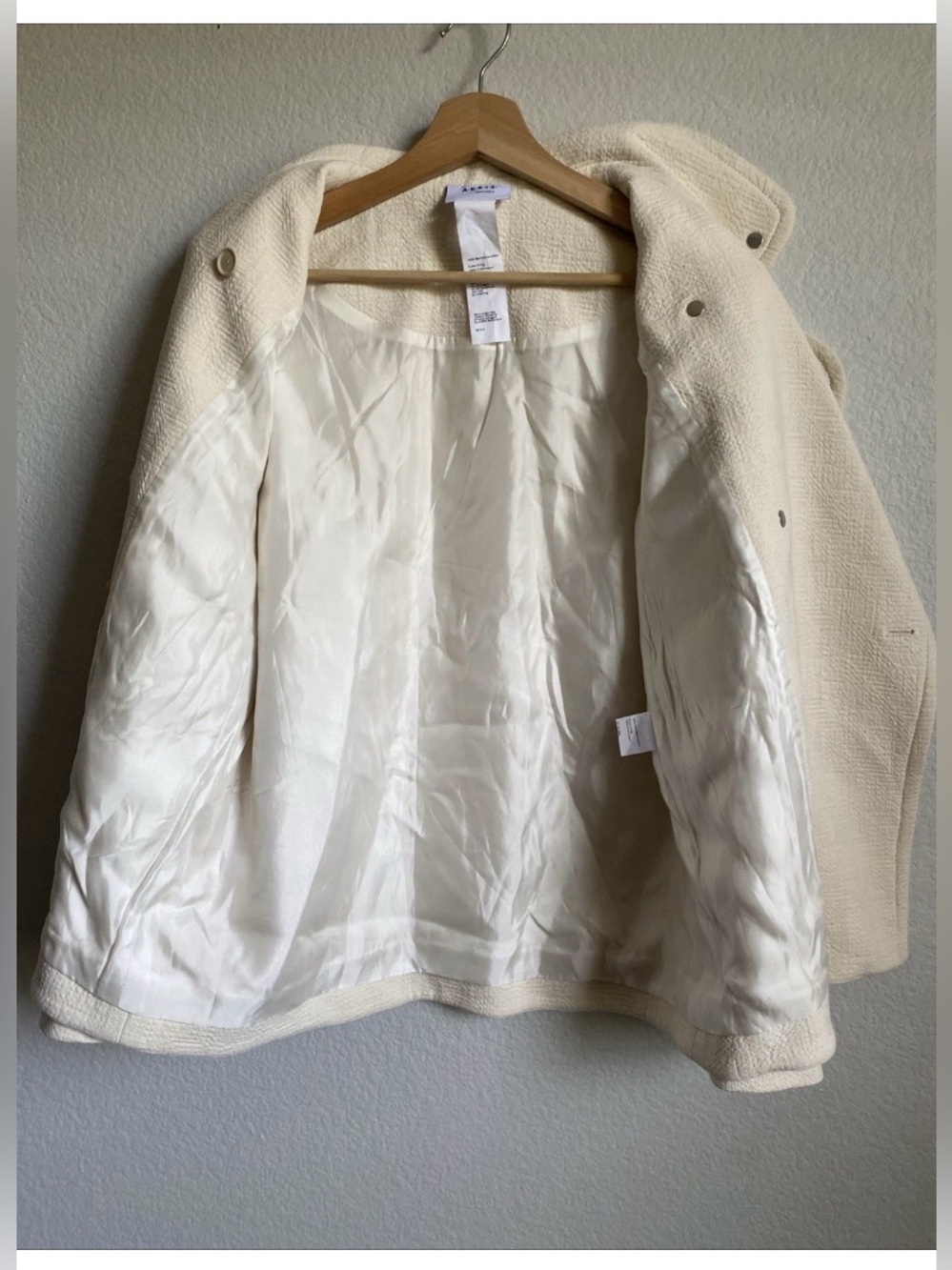 Akris Punto Asymmetric Cotton Textured Moto Jacket Convertible Funnel Neck US 6 - Picture 13 of 16